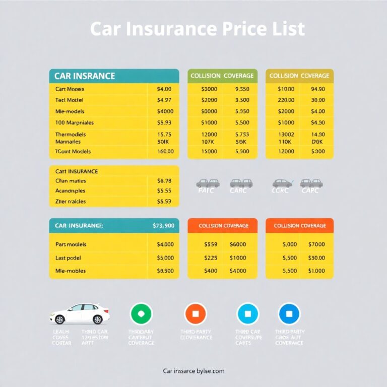 Car Insurance Price List 2020
