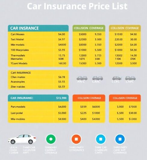 car insurance price list 2020