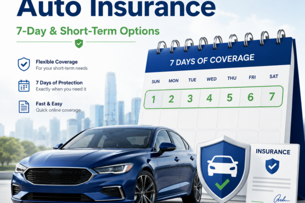 Temporary auto insurance with 7-day and short-term car coverage options in the U.S.