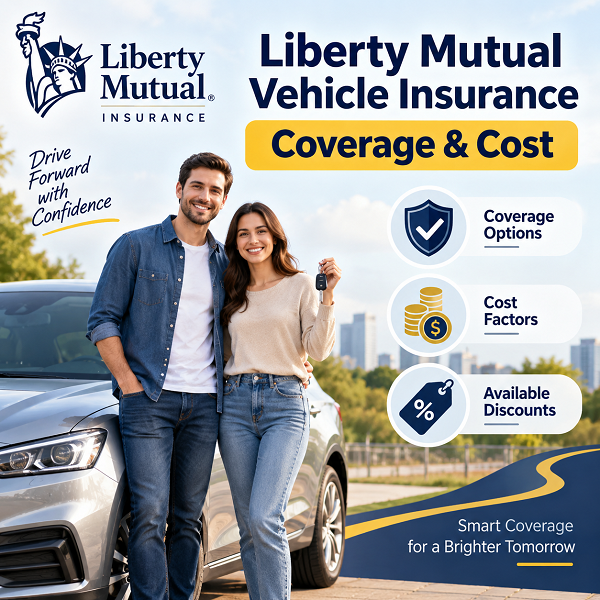 Liberty Mutual vehicle insurance coverage, cost factors, and available discounts guide