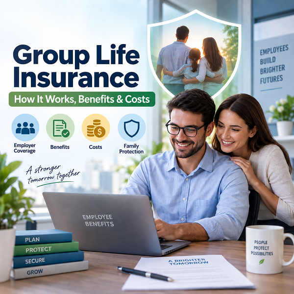 Group life insurance benefits, costs, employer coverage, and family protection explained for employees.